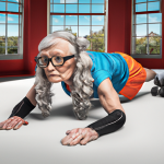 Canadian Grandma Flexes Muscles, Breaks World Record for Push-Ups, Defying All Logic

In a thrilling plot twist that no one anticipated – except maybe her pet cat, Whiskers – a plucky Canadian grandmother has boldly taken the fitness world by storm after shattering the world record for push-ups