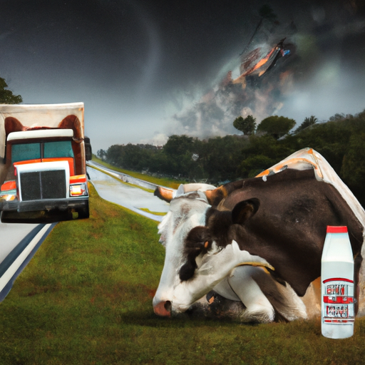 Florida Drivers Treated to a Milky Adventure on the Interstate

In what can only be described as the most “udderly” thrilling experience of their lives, motorists on a stretch of Florida’s interstate were recently greeted with a delightful, albeit pungent, surprise when a truck met its untimely fate and spilled a staggering 4,160 gallons of milk