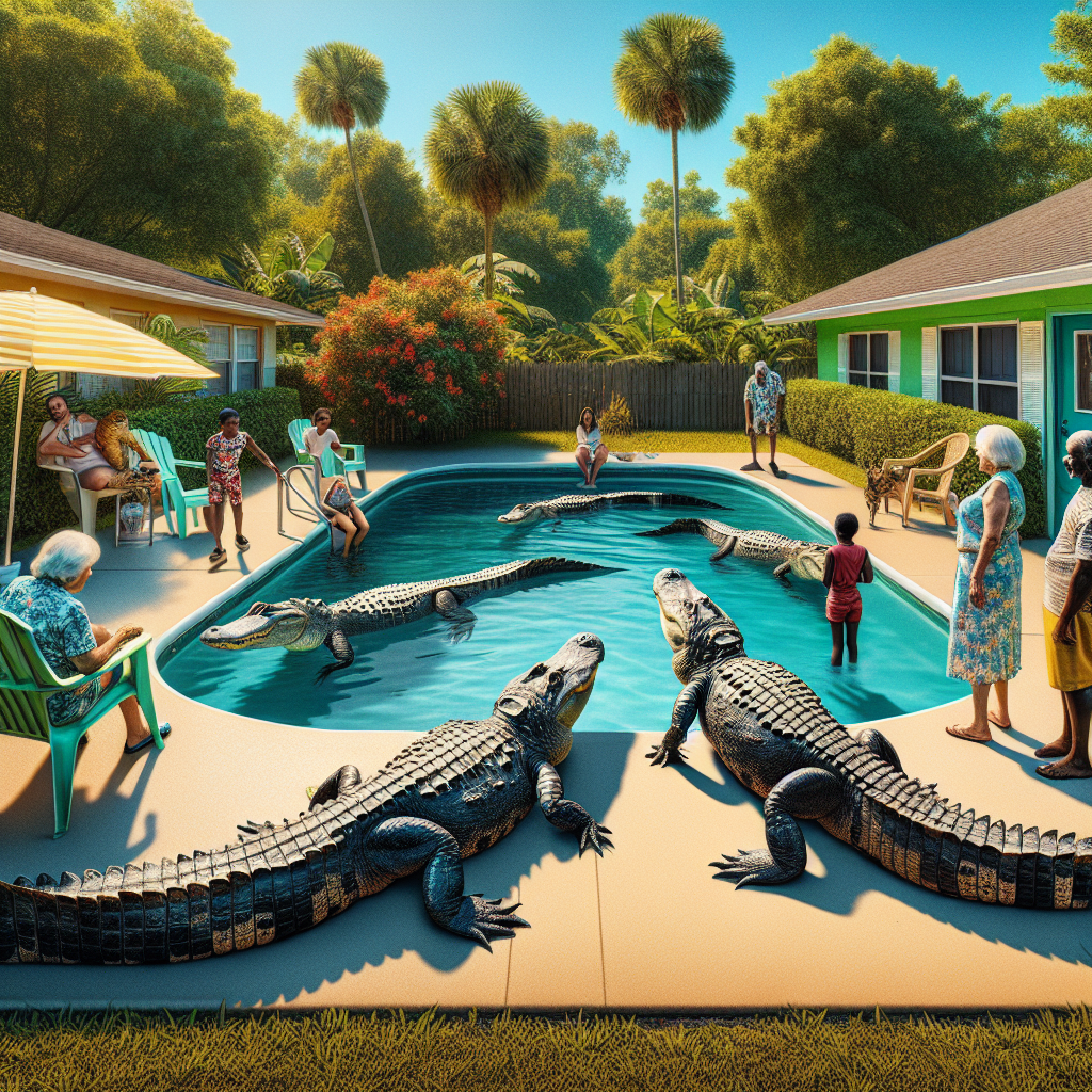 Two Alligators Freed from Pool Prison in Florida: Local Residents Left Bewildered

In a heartwarming story coming out of Florida County, residents awoke with a collective gasp of surprise as two alligators were unceremoniously evicted from their newfound apartment complexes — the neighborhood swimming pools