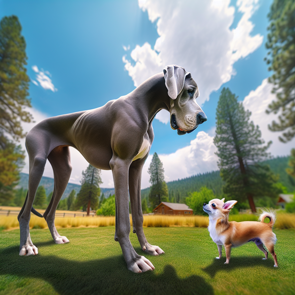 TALL AND TINY FRIENDS MEET IN IDAHO: WORLD’S TALLEST AND SHORTEST DOGS HAVE PLAYDATE

In a heartwarming tale of canine camaraderie, the world’s tallest dog, Zeus, a Great Dane from Texas, and the world’s shortest dog, Boo Boo, a Chihuahua from Georgia, met for a playful encounter in Idaho
