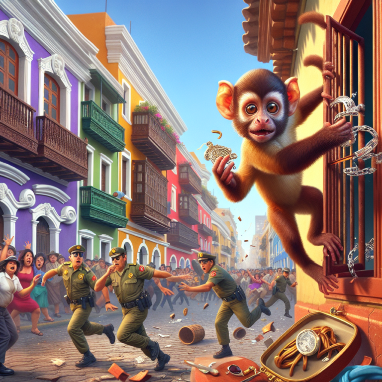 Primate Perpetrator: Peru’s Latest Burglary Suspect Goes Bananas 

LIMA, PERU – In what can only be described as a groundbreaking development in the world of crime and punishment, authorities in Peru have apprehended a notorious burglar that no one could have possibly predicted: a runaway pet monkey
