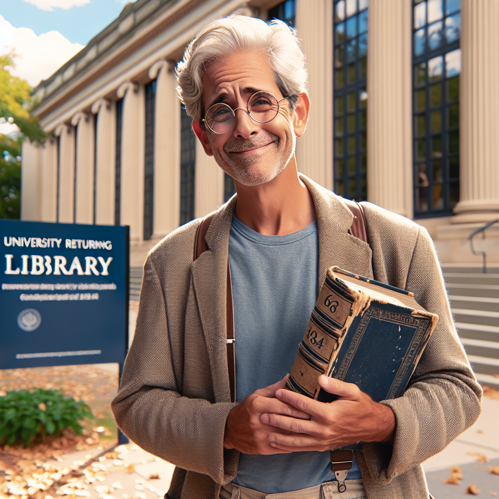 LOCAL MAN RETURNS BELOVED TEXTBOOK TO UNIVERSITY LIBRARY 64 YEARS AFTER CHECKING IT OUT

In a remarkable display of dedication and nostalgia, a University of Michigan alumnus has returned a textbook to the university’s library 64 years after checking it out