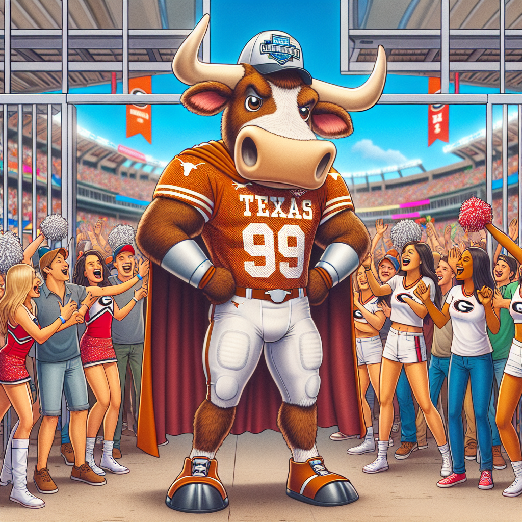 Texas Longhorns’ Bevo XV Shut Out of SEC Championship Game Due to Space Constraints

In a surprising turn of events, the Southeastern Conference (SEC) has announced that the University of Texas’s beloved mascot, Bevo XV, will not be making an appearance at the upcoming SEC Championship game against the University of Georgia
