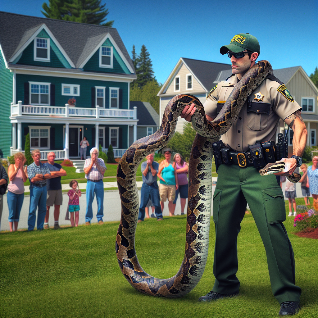 Maine Deputy Regains Control of Nature in Heroic 8-Foot Boa Constrictor Rescue Mission

AUGUSTA, ME — In a stunning turn of events that even Hollywood couldn’t script, a Maine sheriff’s deputy was dispatched to respond to what was reported as an “animal complaint” in the bustling suburbs