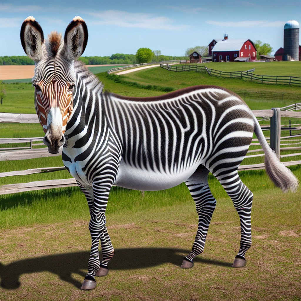 Zebras and Donkeys Finally Agree on a Merging Strategy: A New Breed Emerges in Michigan

In a shocking turn of events that has left animal enthusiasts and zoologists scratching their heads (and perhaps questioning their life choices), a zebra-donkey hybrid was recently spotted after making a daring escape from a farm in Michigan