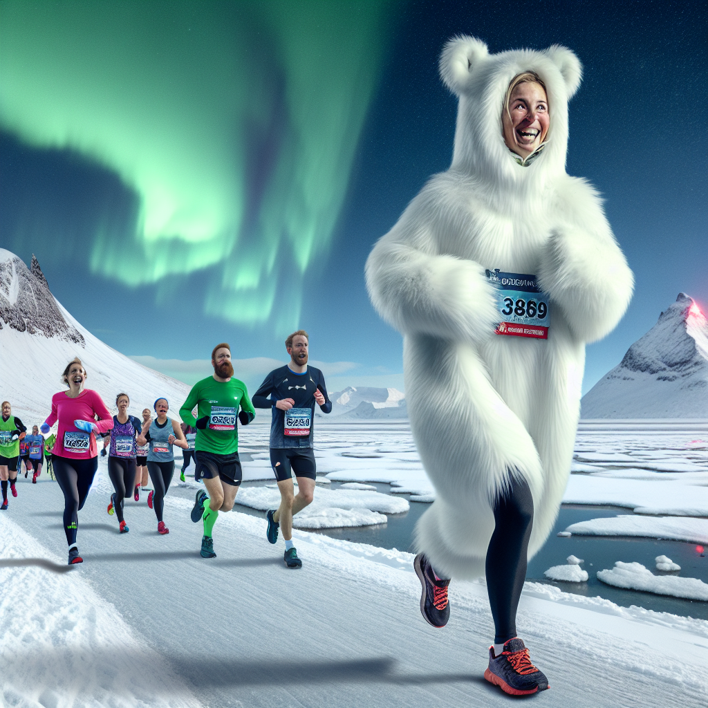 British Woman Dons Polar Bear Costume to Conquer Norwegian Marathon

In a bizarre and impressive display of endurance, a British woman recently completed the Norwegian Arctic Marathon, donning a polar bear costume and shattering expectations with her remarkable time