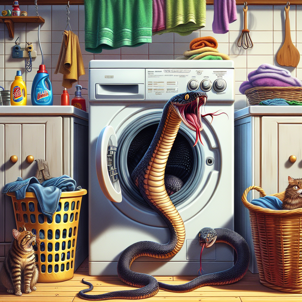 BREAKING: Venomous Snake Found in Washing Machine in Australian Home

A dramatic scene unfolded in a quiet Australian neighborhood yesterday evening when a family discovered a highly venomous snake lurking in their washing machine