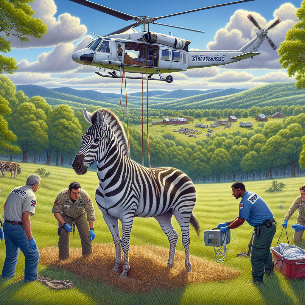 MIRACLE IN TENNESSEE: Rogue Zebra Safely Rescued After Week-Long Escape

In a heart-stopping tale of survival and rescue, a pet zebra that had been on the loose for over a week has been safely recaptured and airlifted to safety
