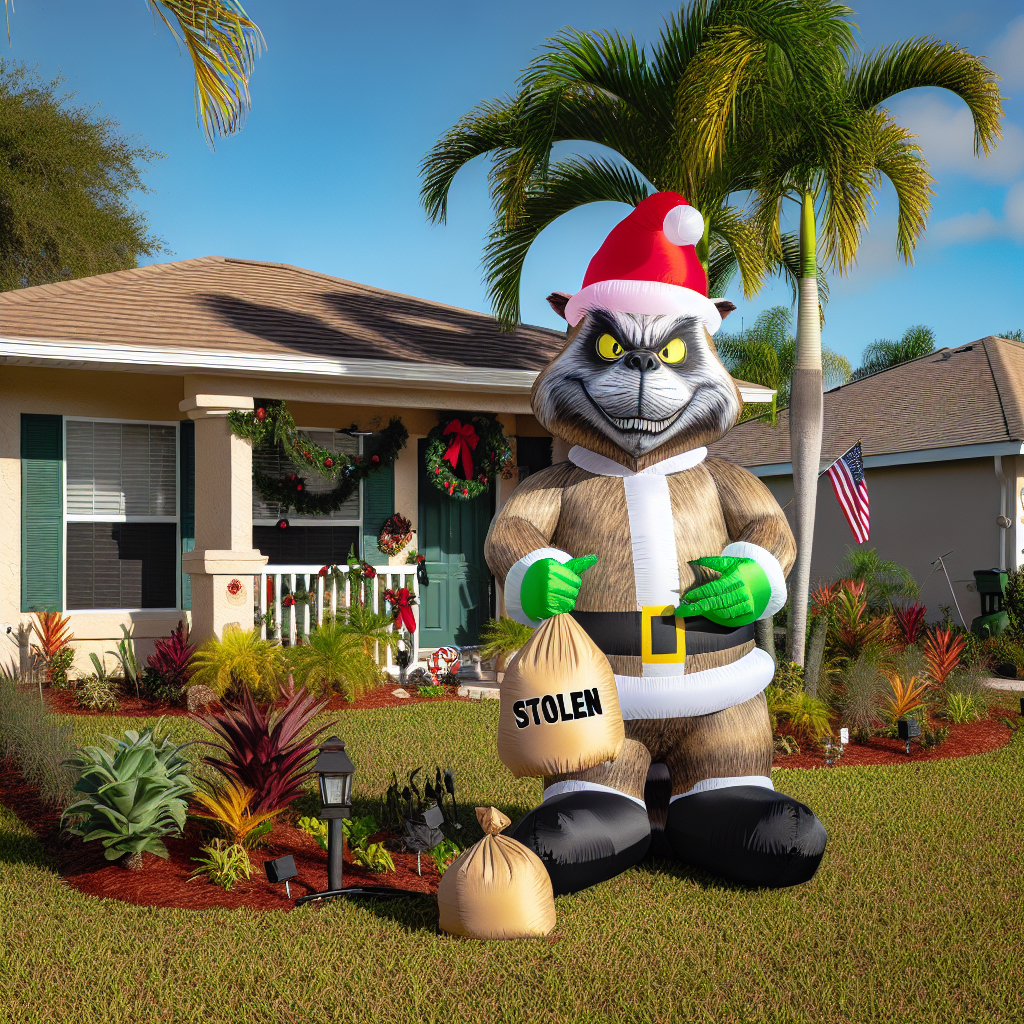 Florida Family’s Inflatable Grinch Vanishes, Replaced by Furry Thief

In the usually quiet neighborhood of Spring Hill, Florida, a bizarre incident has left residents scratching their heads
