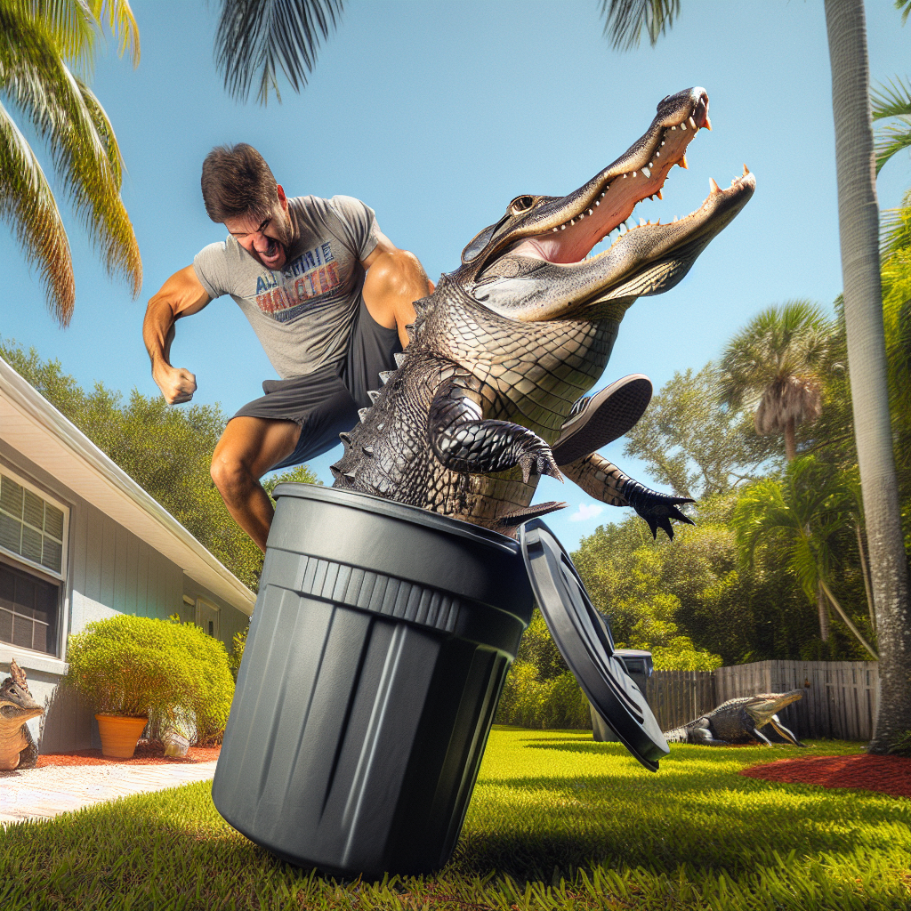 Florida Man Achieves Unprecedented Feat: Alligator Enthusiast Traps Reptile in Trash Can

In an exhilarating display of ingenuity that only a Florida man could deliver, local resident Bobby “Croc Hunter” Jenkins has officially raised the bar for wildlife control