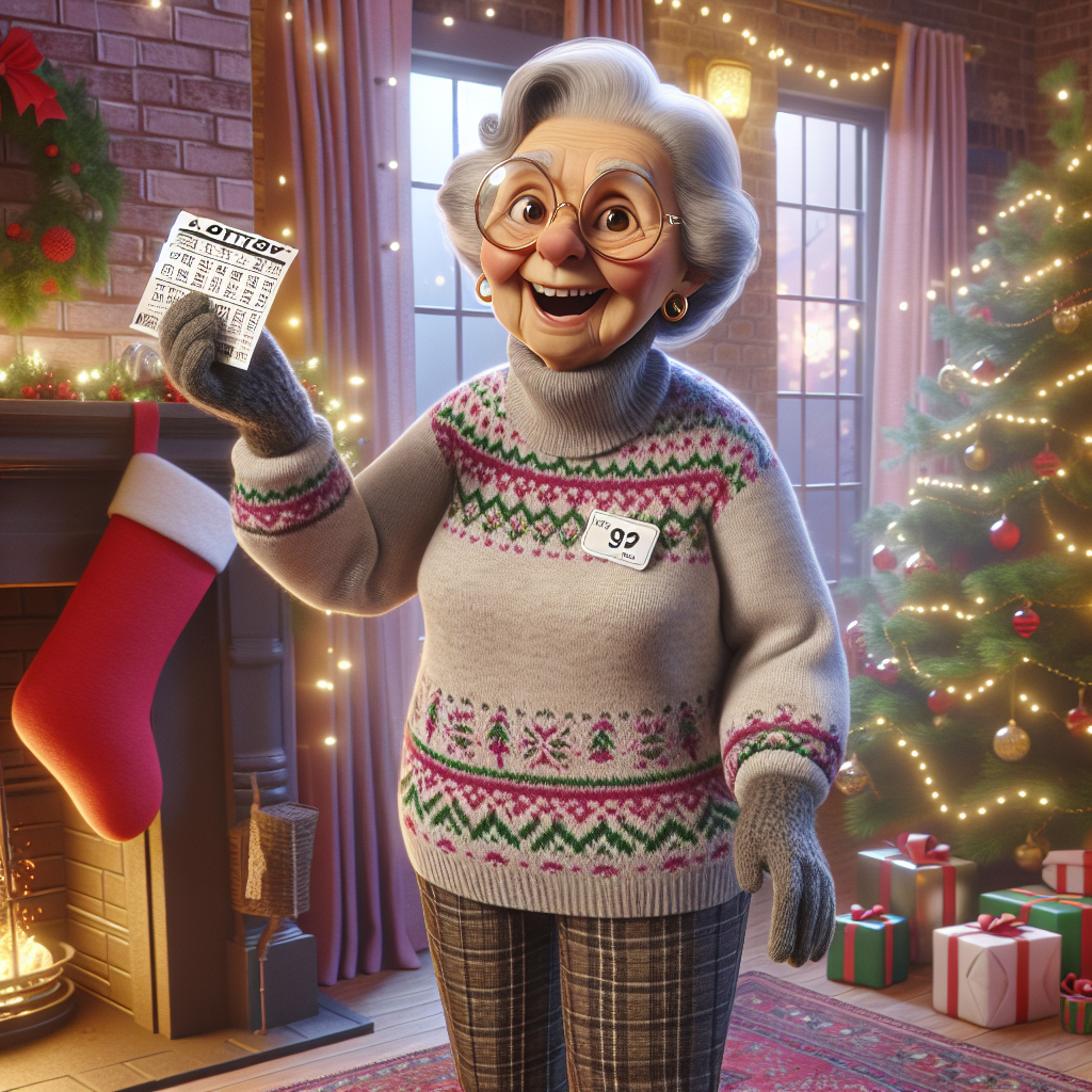 DES MOINES, IOWA – In a holiday miracle that has left residents of Smalltown, Iowa, absolutely gobsmacked, local resident Agnes Pembly announced yesterday that she discovered a whopping $150,000 winning lottery ticket stuffed inside her Christmas stocking
