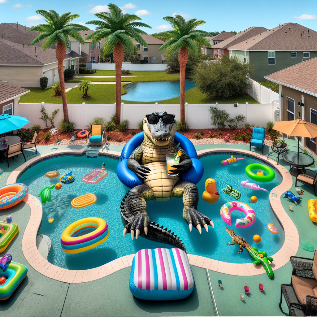BREAKING: FLORIDA MAN’S POOL PARTY CRASHER CAUGHT IN THE ACT

In a bizarre incident that has left residents of suburban Orlando scratching their heads, a Florida man woke up to find an uninvited guest lounging in his backyard pool