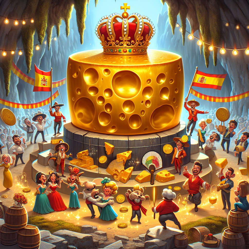 WORLD’S MOST EXPENSIVE CHEESE SENSATION ROCKS SPAIN!

In a jaw-dropping, taste-bud-tingling, and downright absurd turn of events, a wheel of Cabrales cheese that was left to age in a cave for a whopping 10 months has taken the world by storm! This wasn’t just any ordinary cheese, folks – it was a game-changer, a life-changer, a CHEESE-changer!

The esteemed gouda