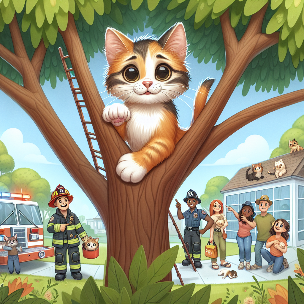 BREAKING: FELINE FIASCO UNFOLDS IN OHIO AS KITTEN GETS STUCK IN TREE

Columbus, OH – In a daring drama that has left animal lovers on the edge of their seats, a mischievous kitten named Whiskers has become stranded in a tree outside the “Purr-fect Pals” animal rescue group in Columbus, Ohio