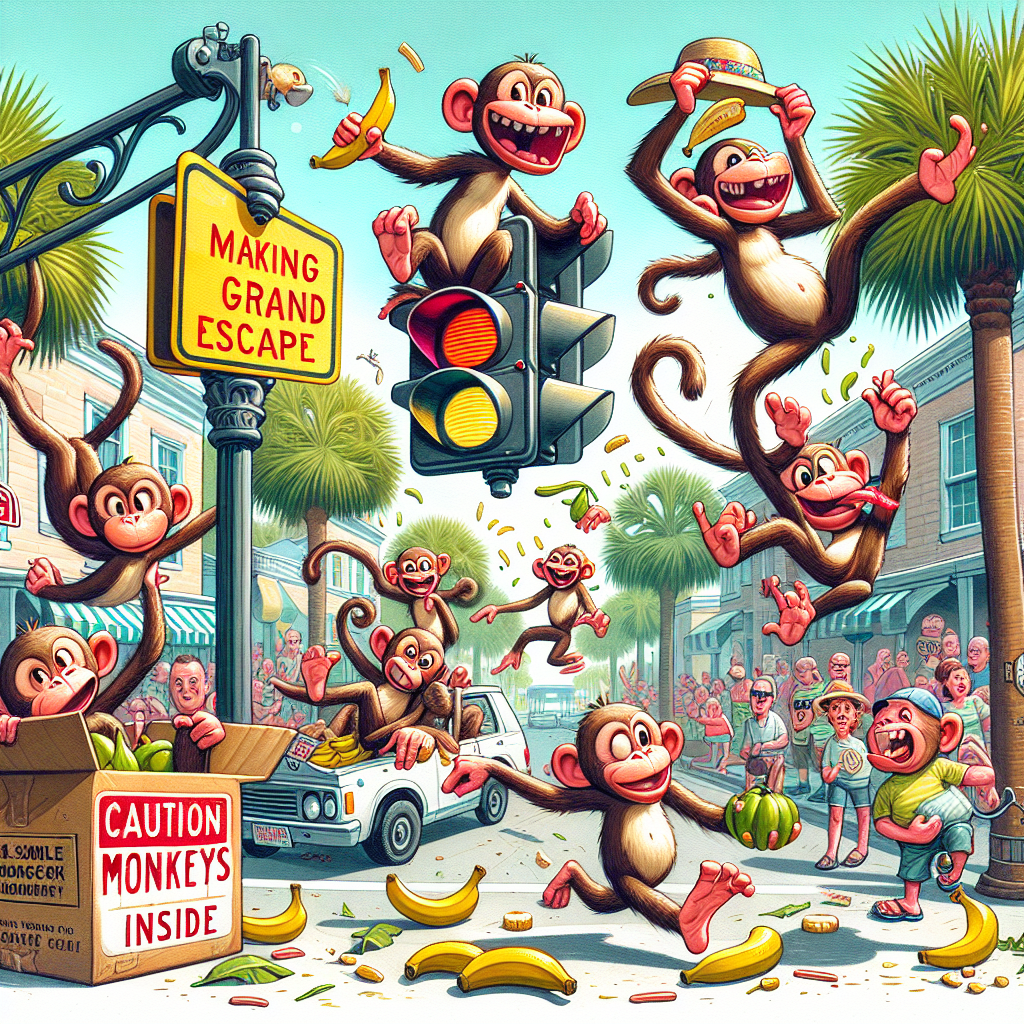 BREAKING: MONKEY BUSINESS ERUPTS IN SOUTH CAROLINA AS FIVE MORE MISCHIEVOUS MONKEYS MAKE GRAND ESCAPE