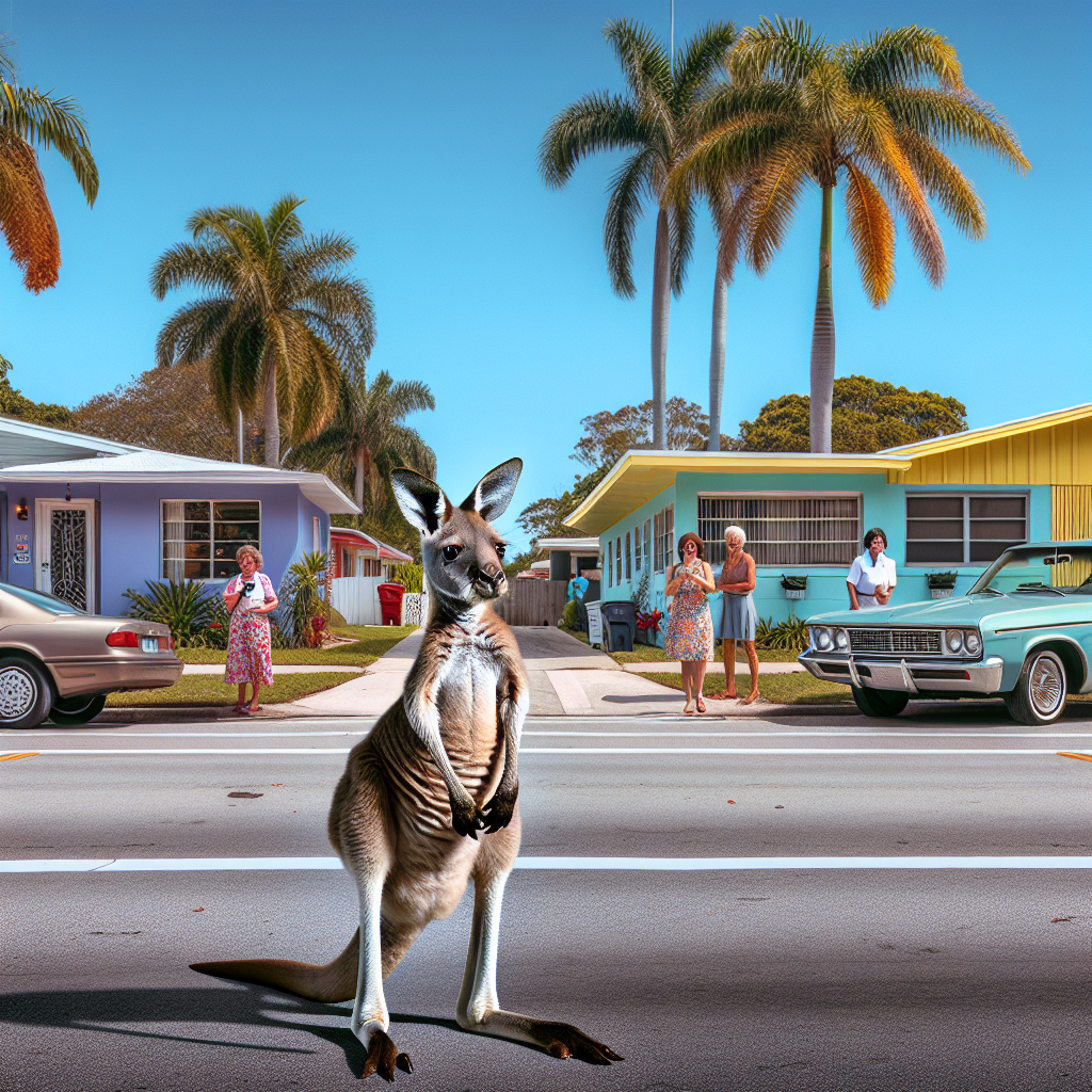 BREAKING: ROO-GATE ROCKS THE NATION

In a bizarre incident that has left wildlife experts baffled and the general public utterly bewildered, a baby kangaroo was spotted roaming the streets of Florida