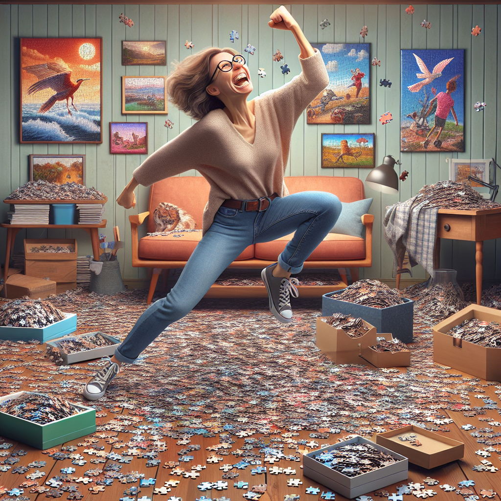 PUZZLE PANDEMONIUM: Washington Woman Shatters Record with Mind-Boggling 4,060 Jigsaw Puzzles Completed in a Single Sitting

SEATTLE, WA – In a jaw-dropping display of puzzle-solving prowess, 32-year-old Sarah Johnson of Washington state has shattered the Guinness World Record for most jigsaw puzzles completed in a single sitting, finishing an astonishing 4,060 puzzles in a mere 48 hours