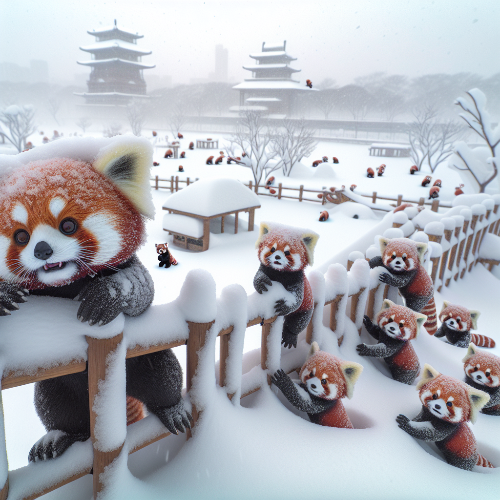 BREAKING: RED PANDAS STAGE GREAT ESCAPE THANKS TO SNOWPOCALYPSE

In a shocking turn of events, a severe snowstorm that brought the city to a standstill also facilitated the daring escape of several red pandas from their enclosure at the local zoo