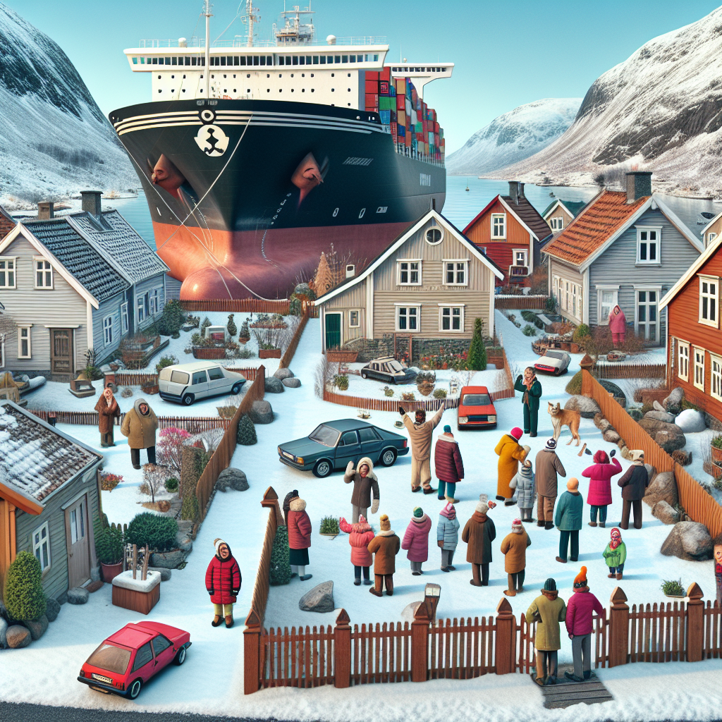 BREAKING: Chaos Erupts in Sleepy Norwegian Town as Cargo Ship Materializes in Resident’s Yard

In a bizarre incident that has left residents of a small Norwegian town scratching their heads, a 35-year-old man woke up to find a massive cargo ship parked in his yard