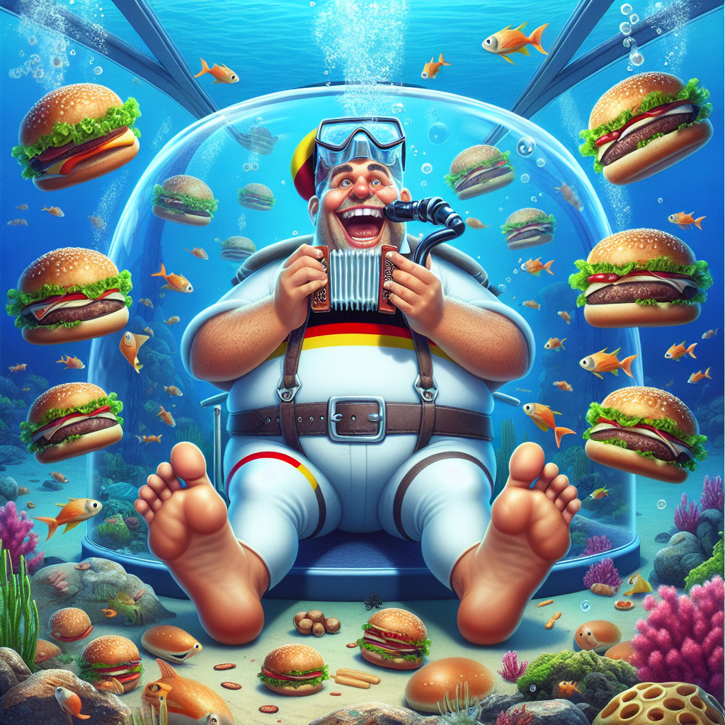 WORLD EXCLUSIVE

German Man’s Daring Feat: 10 Minutes Underwater, 10,000 Burgers Eaten, and a Surprising Talent for Playing the Harmonica with His Feet!

In a jaw-dropping, fin-tastic display of aquatic endurance, 32-year-old Helmut “The Human Fish” Müller from Berlin, Germany, has shattered the world record for living underwater