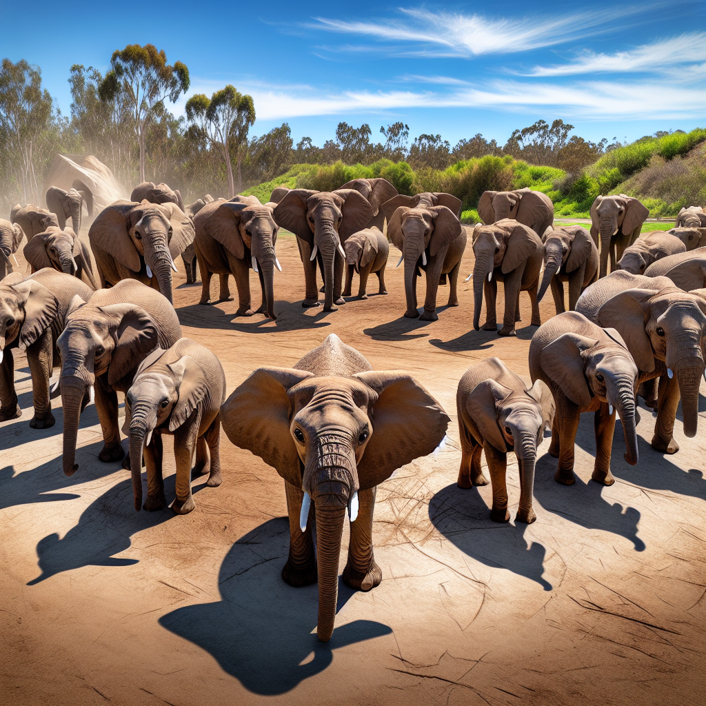 BREAKING: ELEPHANTS FORM UNBELIEVABLE “EARTHQUAKE ALERT CIRCLE” AT SAN DIEGO ZOO SAFARI PARK – IT’S A MIRACLE!

In a jaw-dropping display of pachyderm preparedness, a herd of elephants at the San Diego Zoo Safari Park was caught on camera forming a perfectly circular “alert formation” when startled by a sudden earthquake yesterday evening