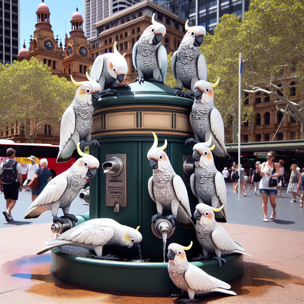 BREAKING: Feathered Fiends Take Over Sydney’s Drinking Fountains

In a bizarre and alarming turn of events, a team of researchers in Australia has made the astonishing discovery that the sulphur-crested cockatoos of Sydney have not only learned to operate drinking fountains designed for human use, but have in fact, taken over the city’s hydration stations