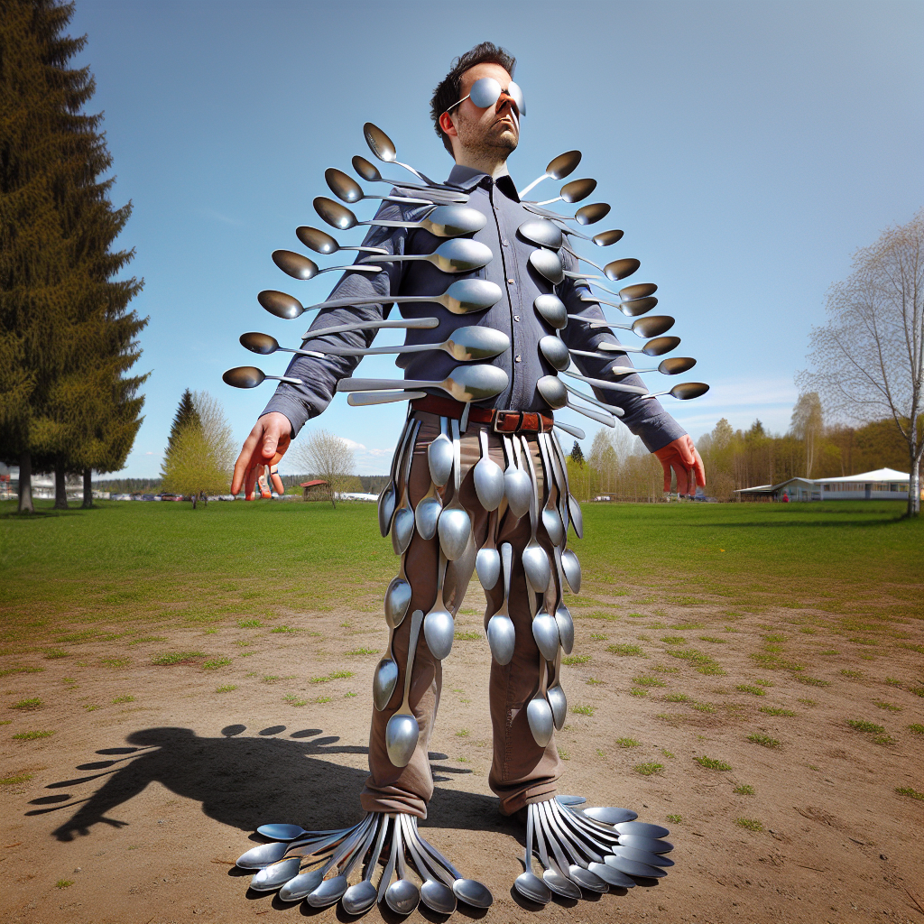 SPOON SENSATION: Iranian Man Shatters Own Record with Mind-Boggling 96 Spoons Balanced on Body!

In a jaw-dropping display of balance, strength, and sheer absurdity, Iranian sensation, Amir Reza Shal, has broken his own Guinness World Record by balancing an astonishing 96 spoons on his body! This is not only a new record, but also the third time Amir has outdone himself, leaving onlookers agog and wondering how on earth he doesn’t get a permanent spoon-shaped dent in his skin