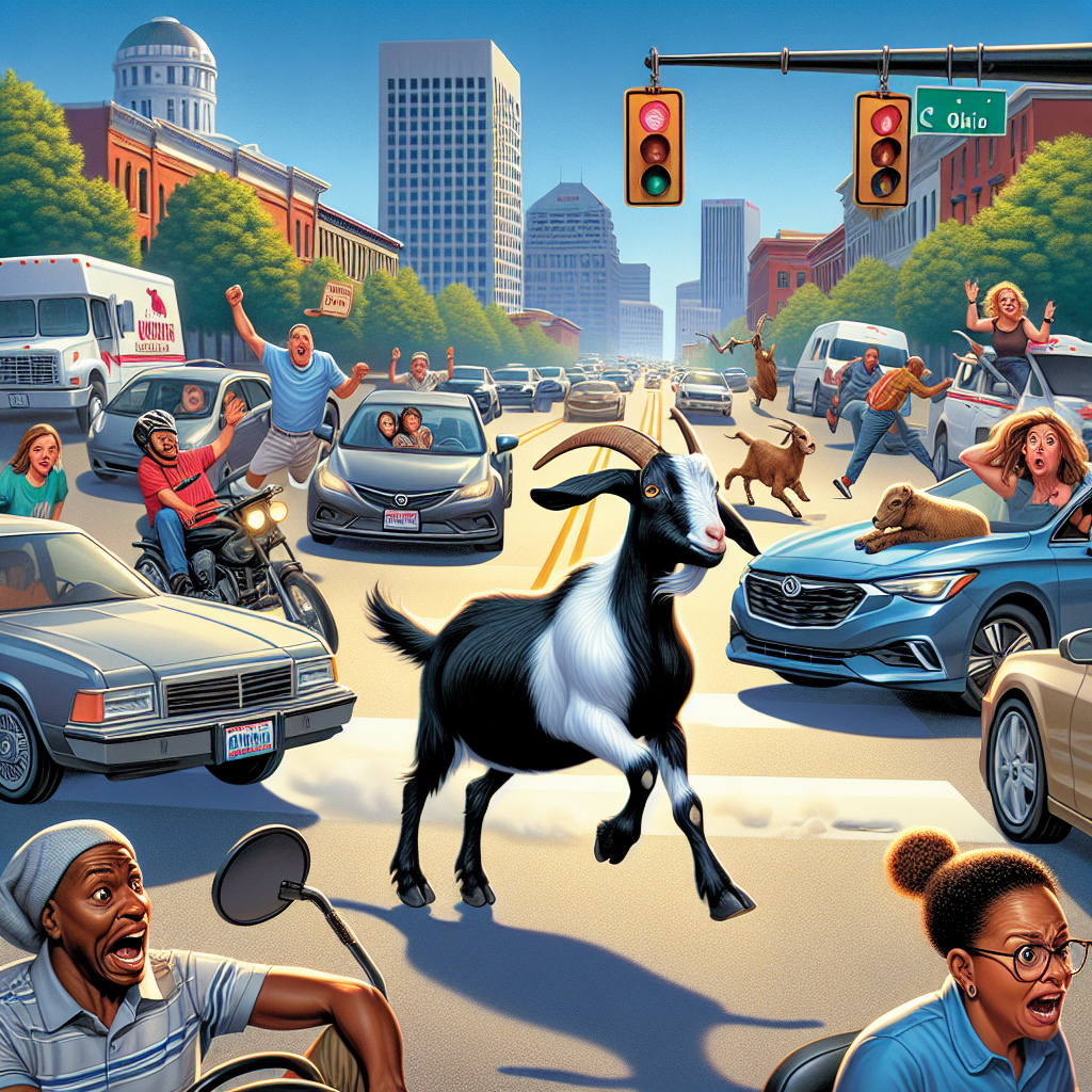 Moo-ving Mayhem: Ohio’s Traffic Tamed by a Tenacious Goat

In what can only be described as a climactic episode of “America’s Funniest Police Chases,” an Ohio city recently found itself embroiled in a riveting pursuit involving a particularly ambitious goat