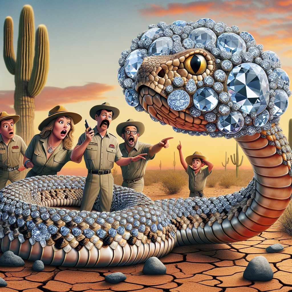 BREAKING: REPTILE RANGERS STUNNED BY WORLD’S MOST BIZARRE DIAMONDBACK RATTLESNAKE DISCOVERY IN ARIZONA

Phoenix, AZ – In a jaw-dropping, scale-shocking, and downright unbelievable turn of events, a team of fearless reptile wranglers has stumbled upon the most peculiar, the most preposterous, and the most utterly absurd diamondback rattlesnake the world has ever laid eyes on in the scorching hot deserts of Arizona