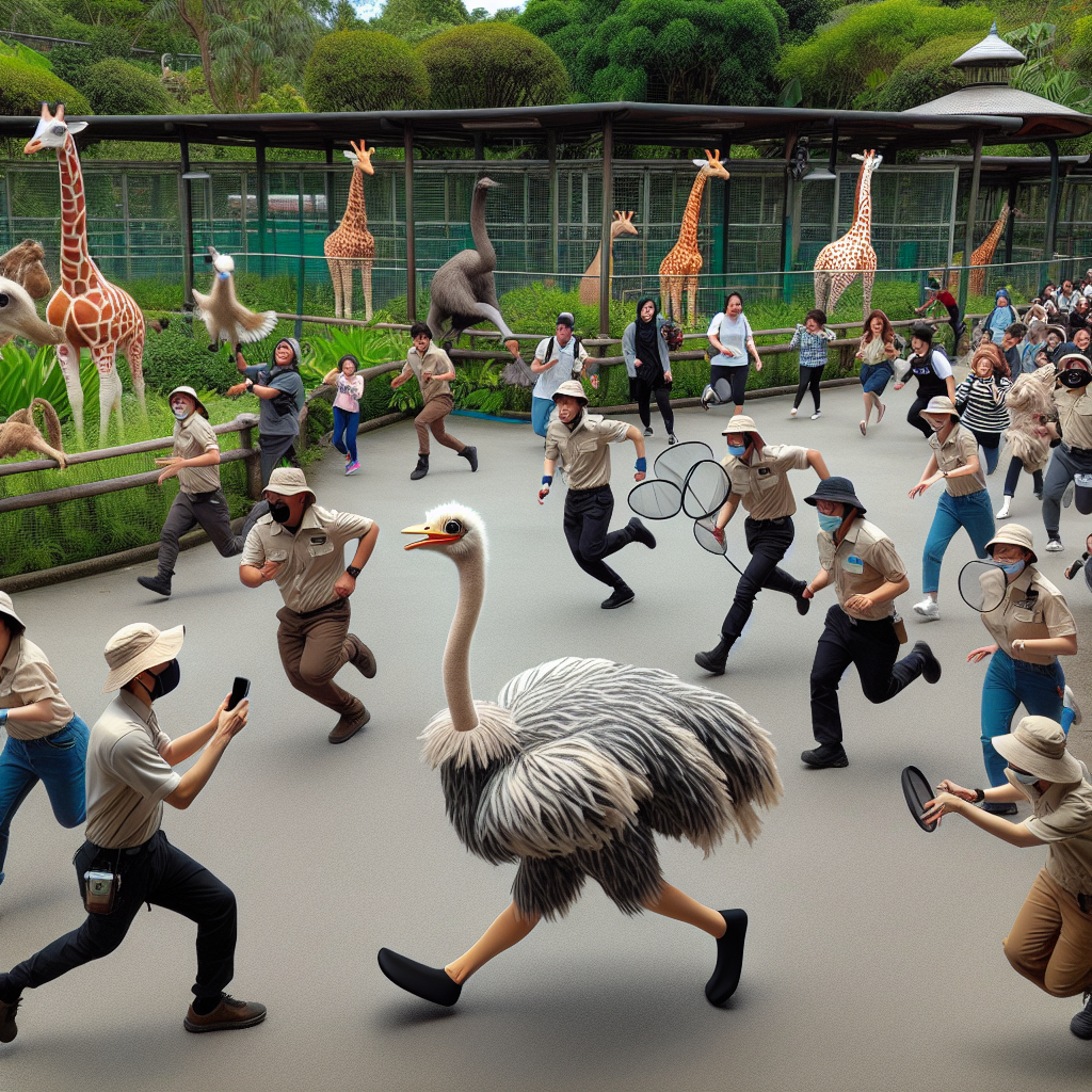 BREAKING: ZOO DIRECTOR GOES ROGUE, DONNING OSTRICH COSTUME FOR EPIC ESCAPE DRILL

In a bizarre incident that has left animal lovers and zoo enthusiasts alike in stitches, the director of the Perth Zoo in Australia took the phrase “getting down to business” to a whole new level