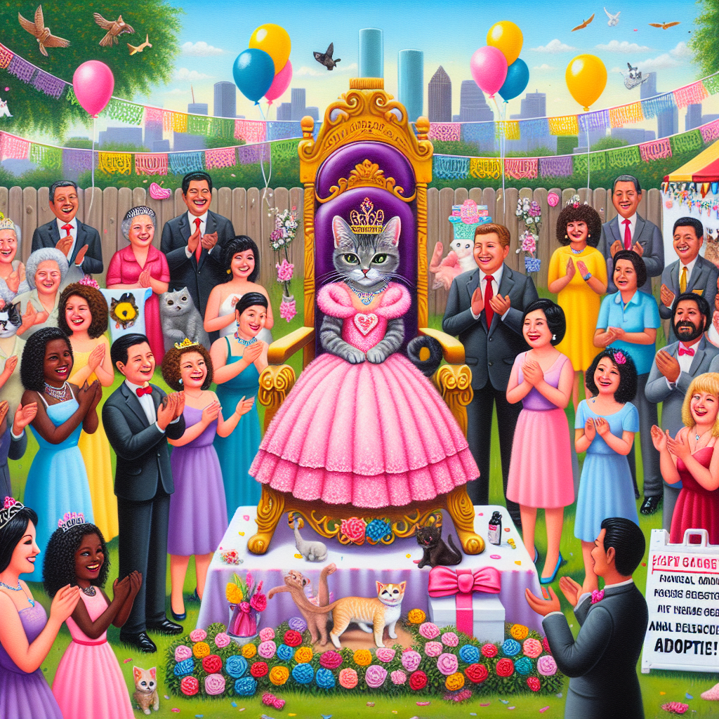 BREAKING: FELINE FRENZY ERUPTS IN HOUSTON AS CAT TURNS 15 IN GRANDIose CELEBRATION

In a spectacle that has left the internet purr-fectly mesmerized, a Houston woman’s over-the-top celebration for her 15-year-old cat’s “quinceañera” has gone viral, and in a shocking twist, has saved a local animal rescue group from certain doom