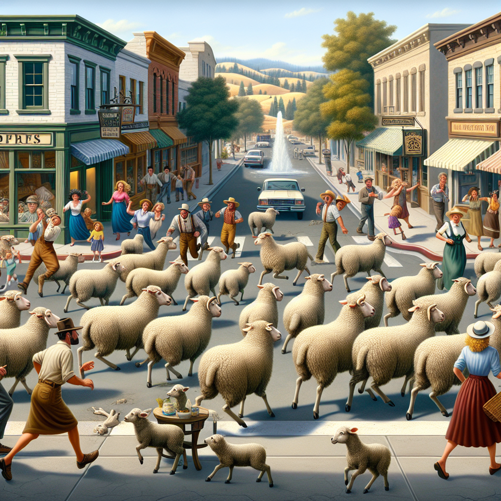 BREAKING: MASSIVE FLEECE FIASCO ROCKS CALIFORNIA TOWN

In a bizarre incident that has left residents baffled, a staggering 317 sheep made a daring escape from a field in rural California, leaving a trail of confusion, chaos, and seriously, a lot of sheep