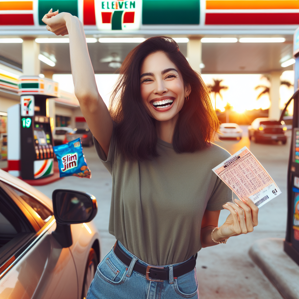 BREAKING: FLORIDA WOMAN’S ROUTINE GAS STATION TRIP TURNS INTO $5 MILLION JACKPOT EXTRAVAGANZA!

In a jaw-dropping, life-changing, and utterly unbelievable turn of events, a Hialeah woman’s mundane trip to the gas station on Tuesday evening has left her $5 MILLION DOLLARS RICHER!

According to eyewitnesses (okay, it was just the lottery officials), 32-year-old Maria Rodriguez pulled into the local 7-Eleven on a whim, solely to grab a $5 lottery ticket and a Slim Jim (because, priorities)