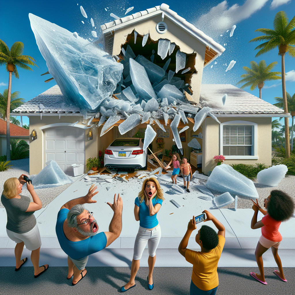 BREAKING: Shocking Revelation Rocks Nation as Mysterious Ice Chunk Saga Takes Bizarre Turn

In a stunning twist, the Federal Aviation Administration (FAA) announced yesterday that the massive chunk of ice that CRASHED THROUGH THE ROOF OF A FLORIDA HOME IN FEBRUARY, sending shivers down the spines of residents and leaving a gaping hole in the ceiling, did not, in fact, originate from an airplane