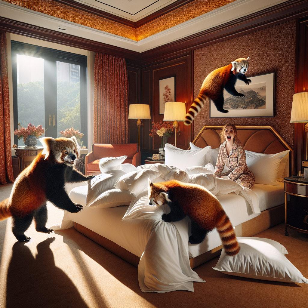 Red Pandas Ruin the Most Important Meal of the Day: Hotel’s Wake-Up Call Canceled

In a shocking turn of events that has disrupted the daily routines of luxury hotel guests in China, the Penghu Xiang Hotel has been ordered to suspend its wildly popular red panda wake-up call service—because who wouldn’t want a red panda to jump on their bed at dawn? The service, that undeniably placed an emphasis on the very definition of “extra,” allowed guests to experience the thrill of alarm clocks being replaced with adorable 100-pound balls of fluff and mischief, climbing freely onto the sheets and delivering a furry reminder that sleep is overrated
