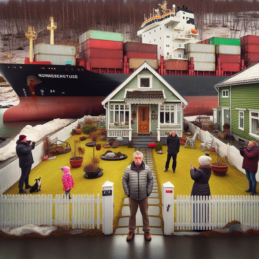 BREAKING: Cargo Ship Materializes in Norwegian Man’s Front Yard, Chaos Ensues

In a bizarre incident that has left residents of a small Norwegian town scratching their heads, a cargo ship somehow managed to navigate its way onto dry land and into the front yard of a unsuspecting homeowner
