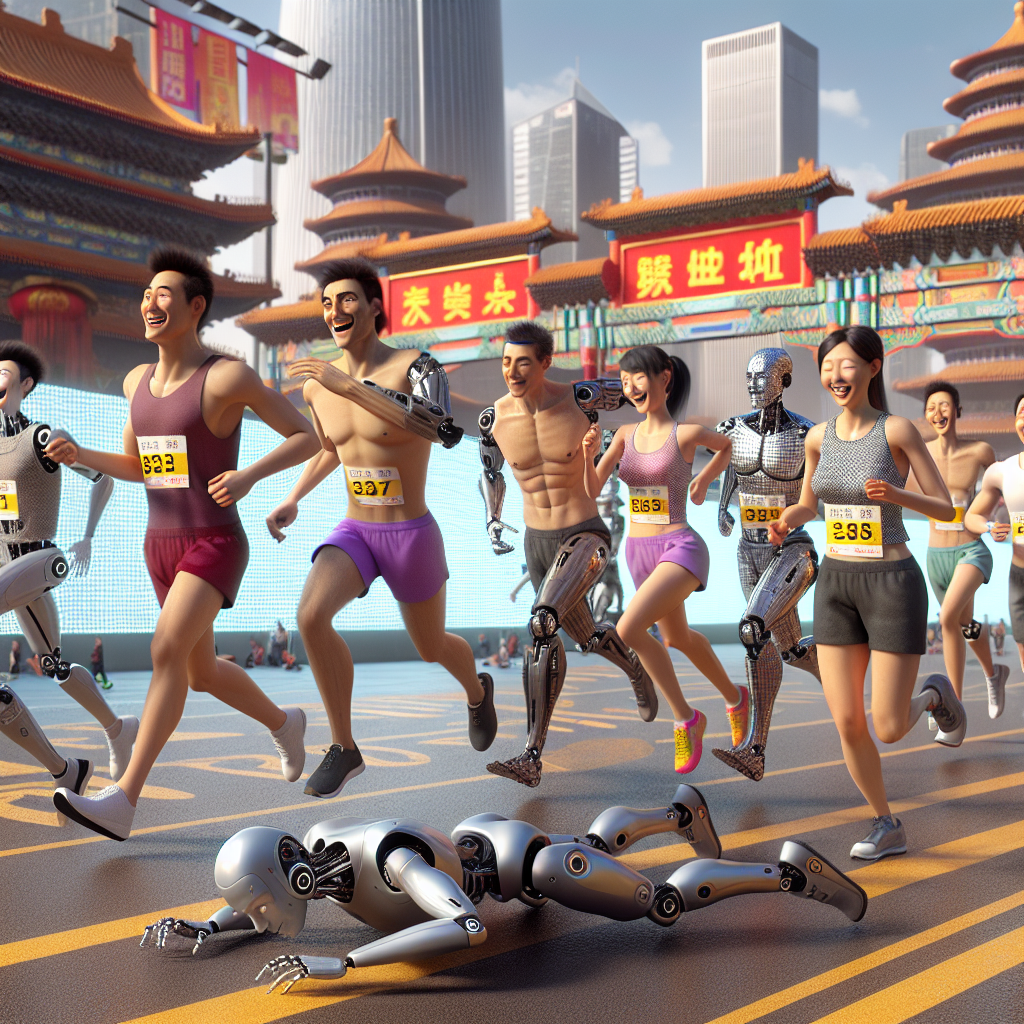 BREAKING: Robot Uprising Delayed as Machines Simply Can’t Keep Up with Human Runners

BEIJING, CHINA – In a shocking turn of events, a group of humanoid robots participated in the Beijing Half-Marathon, running alongside human competitors in a thrilling display of mechanical endurance