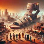 Giant Steps: Nigerian Designer Unveils World’s Largest Sandal – Just in Time for the Apocalypse

In a groundbreaking development that has certainly eclipsed all those minor global issues, a visionary Nigerian designer has taken the fashion world by storm by unveiling what can proudly be labeled as the world’s largest sandal