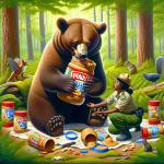 Headline: Local Bear Proves You Don’t Need Good Decisions to Get Attention

In a truly heartwarming turn of events, a bear in a no-holds-barred battle with a peanut butter jar had an unexpected breakthrough last week as it was miraculously rescued after spending over seven thrilling days with its head firmly stuck inside the container