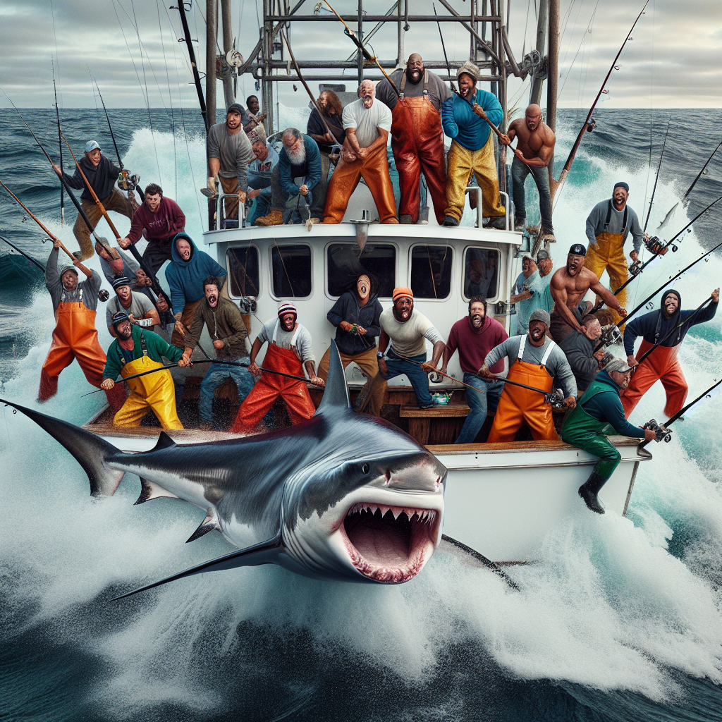 Connecticut Men Achieve Ultimate Feat: Struggling with a 700-Pound Thresher Shark—Because Why Not?

In a breathtaking display of human ingenuity, courage, and a complete disregard for the bloated balance of nature, a group of Connecticut fishermen has managed to reel in a whopping 700-pound thresher shark