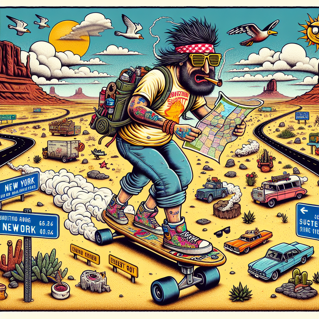 BREAKING: Local Man’s Jaw-Dropping, Soul-Crushing, and Utterly Ridiculous Skateboard Odyssey Shatters Records and Sanity

In a stunning display of endurance, sheer madness, and a healthy dose of masochism, 32-year-old Dave “The Skateboard King” Johnson of New York City has completed an epic 3,162-mile journey across the United States on his trusty skateboard, “Bertha
