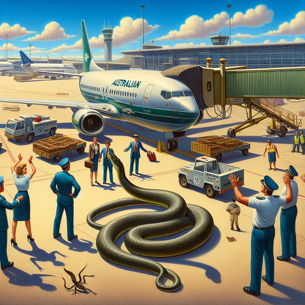 “Python-tially Delayed: Australian Flight Stopped in Its Tracks by Uninvited Serpentine Passenger”

In what experts are dubbing the latest innovation in air travel convenience, a flight from Brisbane to Sydney was dramatically delayed when a rogue snake decided it was time for a little vacation on an airplane