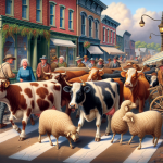 Moo-ving Mayhem in Kemptville: OPP Issues Urgent Livestock Advisory

KEMPTVILLE, ON – In a thrilling plot twist that sounds ripped straight from a rural sitcom, the Ontario Provincial Police unfurled an urgent warning Friday morning about two audacious cows and a sheep roaming freely through the bustling streets of downtown Kemptville