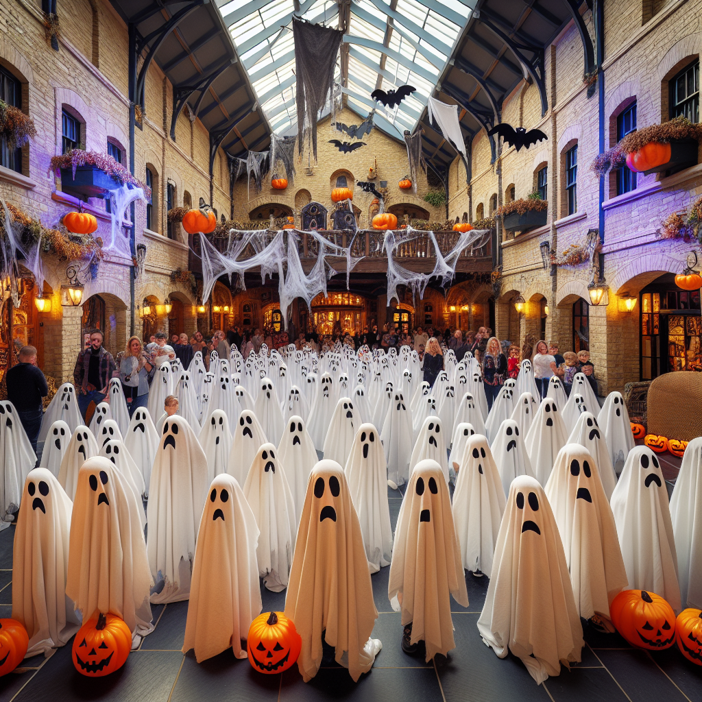 BREAKING: England Mall Makes Spine-Chilling Attempt at Ghostly World Record on Halloween

DORCHESTER, ENGLAND – In a spook-tacular display of eerie enthusiasm, the Countryside Mall in Dorchester, England, is embarking on a ghoulish quest to shatter the world record for the largest gathering of people dressed as ghosts on Halloween