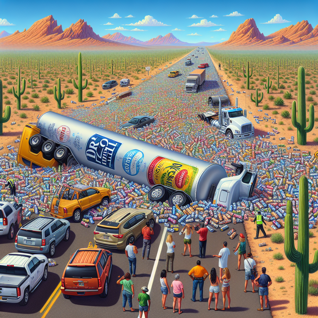 BREAKING: ARIZONA HIGHWAY SHUT DOWN BY EPIC PARTY FOUL OF THE CENTURY

In a jaw-dropping, utterly absurd, and completely unbelievable turn of events, a tanker truck carrying a staggering 10,000 cases of White Claw hard seltzer lost control and overturned on a major Arizona highway yesterday, unleashing a tsunami of cans onto the asphalt