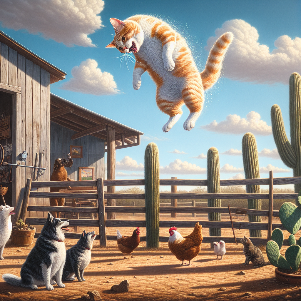 FELINE PHENOMENON: Texas Cat Defies Gravity, Leaps an Astounding 8