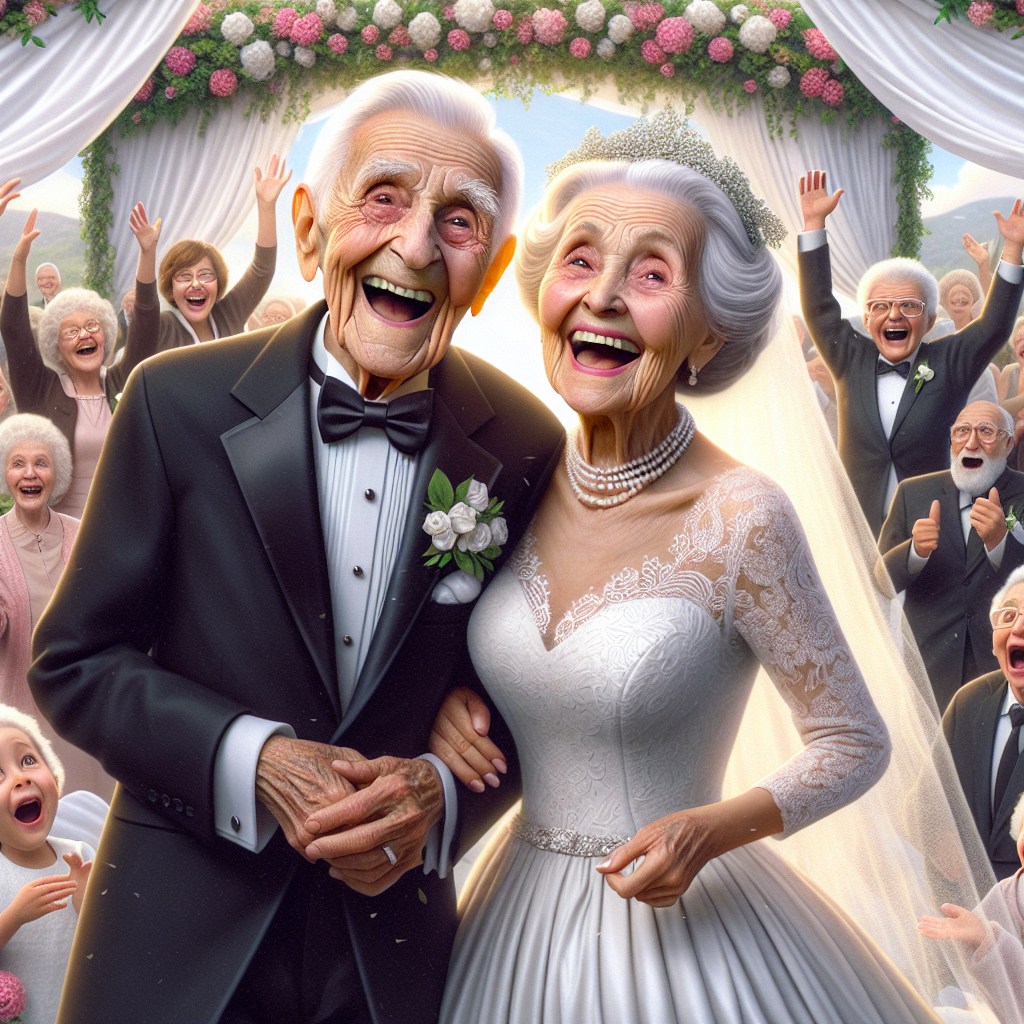RECORD-BREAKING ROMANCE: 100-YEAR-OLD MAN AND 102-YEAR-OLD WOMAN TIE THE KNOT IN SHOCKING DISPLAY OF GERIATRIC GIDDINESS

Philadelphia, PA – In a jaw-dropping, heartwarming, and utterly absurd turn of events, a 100-year-old man and a 102-year-old woman have become the world’s oldest newlyweds, shattering previous records and leaving a trail of bemused onlookers in their wake