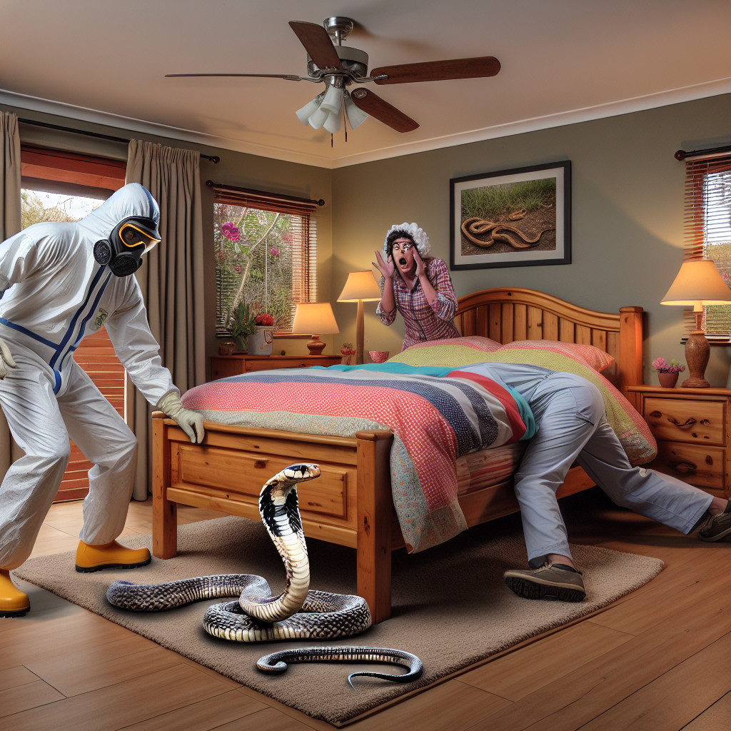 BREAKING: COBRA-GATE ROCKS SOUTH AFRICAN SUBURBS AS REPTILE EXPERTS BATTLE DEADLY SERPENT UNDER BED

In a jaw-dropping, spine-tingling, and downright terrifying turn of events, a South African homeowner got more than they bargained for when they discovered a highly venomous cape cobra taking a snooze under their pillow