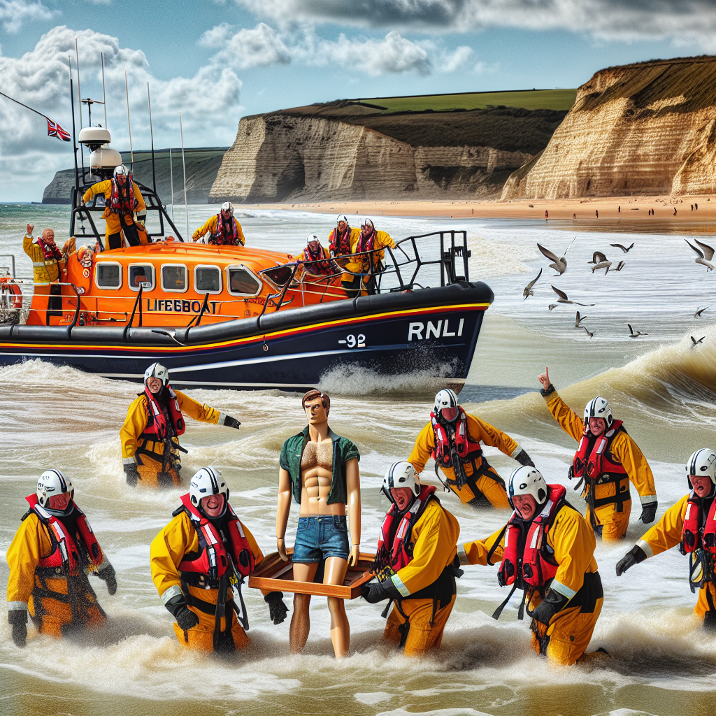 BREAKING: RNLI Crew Foils Daring Rescue Mission, Retrieves Rogue Mannequin

In a thrilling tale of bravery and bewilderment, a team of Royal National Lifeboat Institution (RNLI) crew members responded to a distress call on the coast of England, only to discover that the “stranded person” in the water was, in fact, a training dummy that had gone rogue