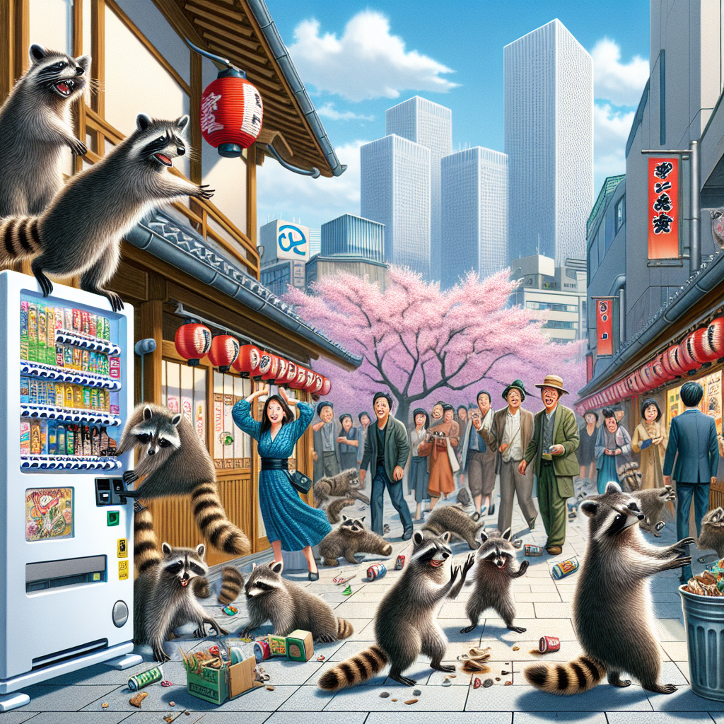 BREAKING: Tokyo in State of Furry Emergency as Mischievous Raccoons Wreak Havoc on City’s Crops

TOKYO, JAPAN – In a bizarre and alarming turn of events, the usually serene streets of Tokyo have been overrun by a gang of marauding raccoons, leaving a trail of destruction in their wake